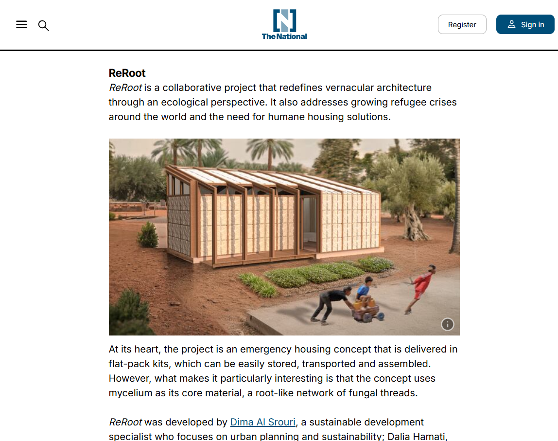 ReRoot is a collaborative project that redefines vernacular architecture through an ecological perspective