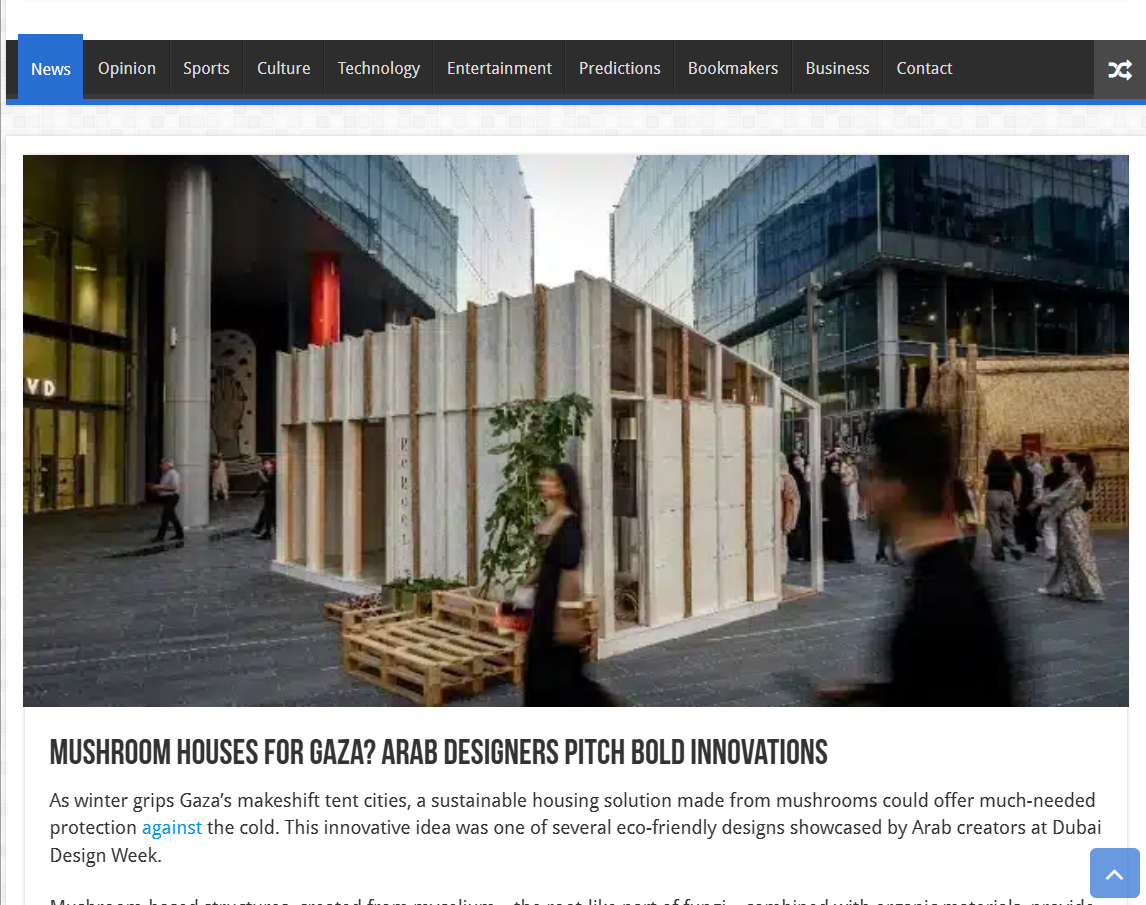 Mushroom Houses for Gaza? Arab Designers Pitch Bold Innovations